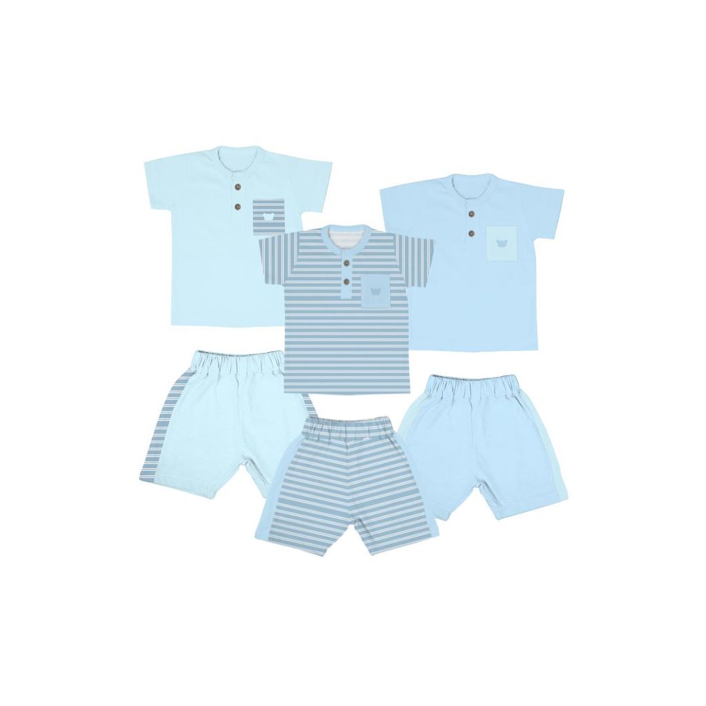 Fluffy Baby Wear T-Shirt Short Pants - Casual Wear - Setelan Pendek Anak Cowo