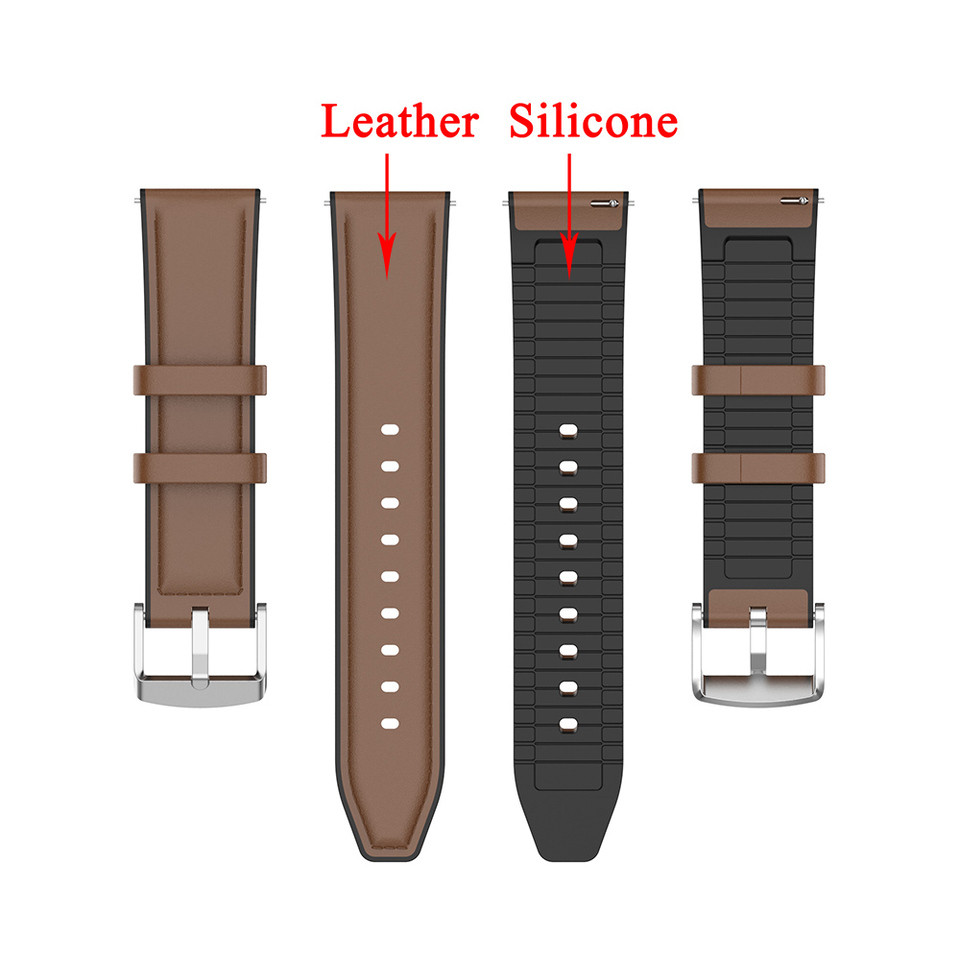 Watch Band For Ticwatch Pro 3 Ultra GPS Silicone Leather Strap For Ticwatch Pro X/2020/Pro 3 LTE/GTX