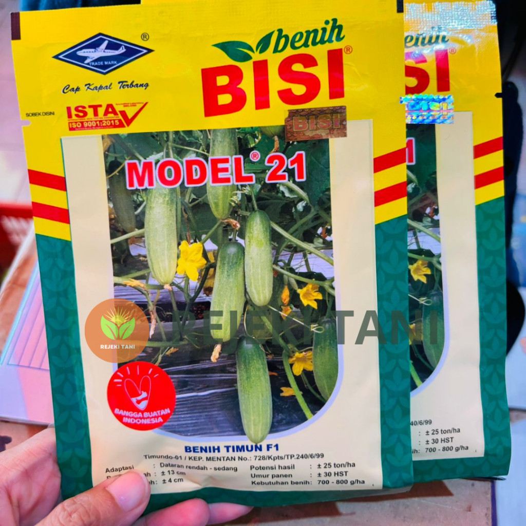 Benih biji Timun Lalap MODEL 21 kemasan 20 gram Bisi Cap Kapal Terbang Chia Tai Seed