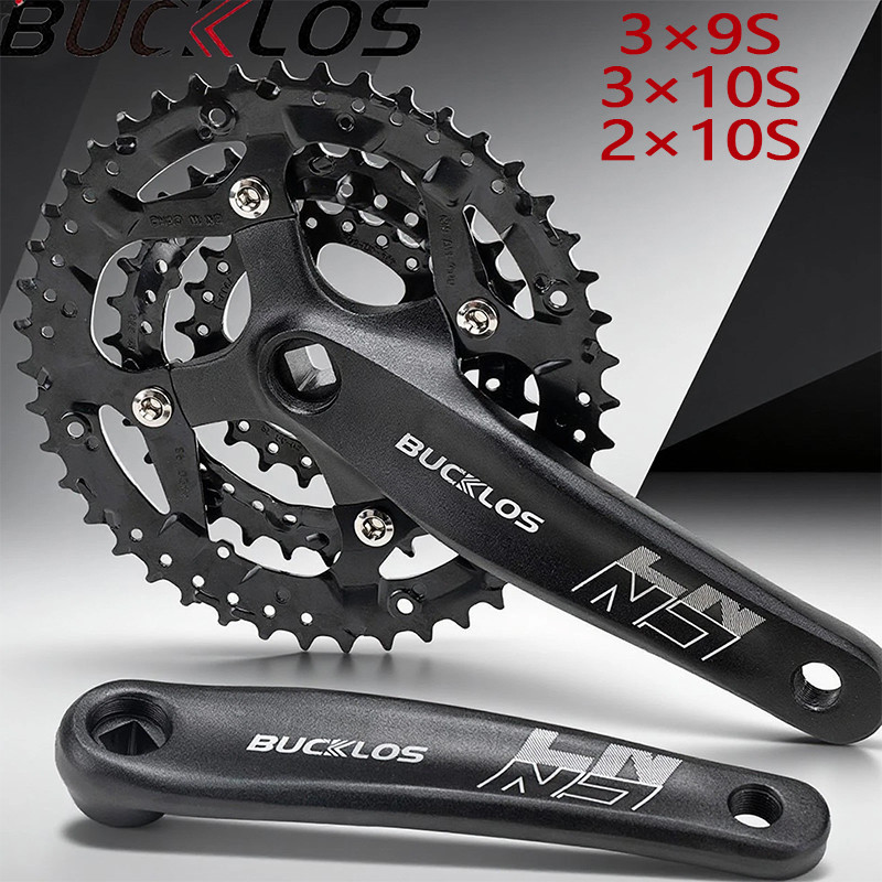 BUCKLOS Mtb Crankset 104/64 BCD Bicycle Crankset 3*9S 3*10S Triple speed Mountain Bike Crank Set 2*1