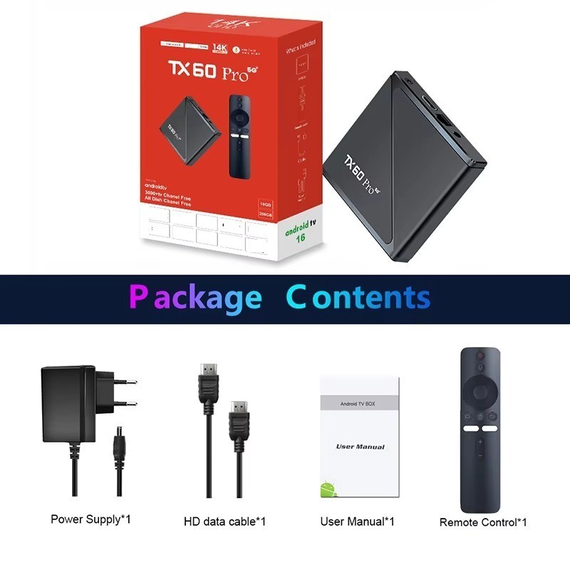 SL {Rumah Xiaomi}Kotak TV pertama dengan konfigurasi tertinggi di Internet TX60 PRO 14K Android 16.0