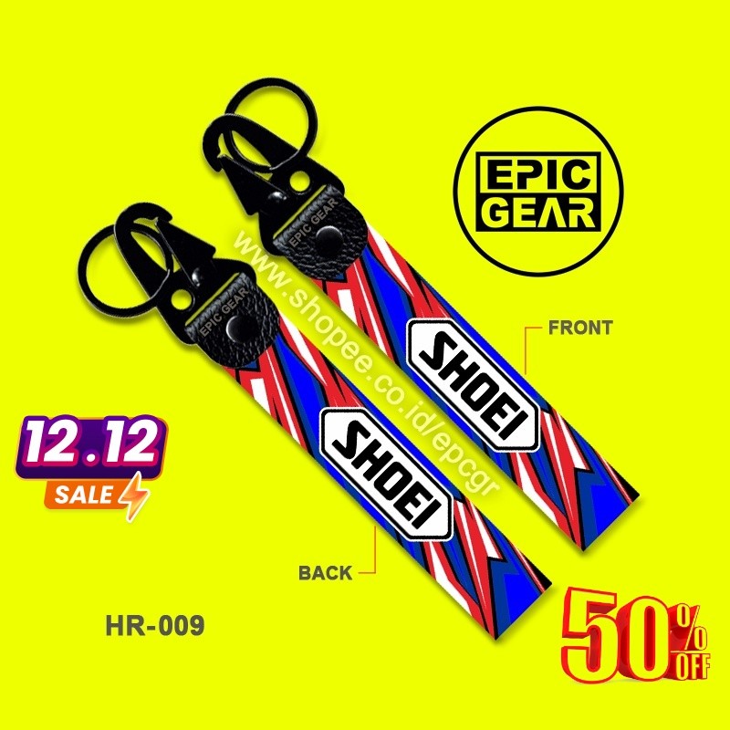 HIGH QUALITY GANTUNGAN KUNCI SHOEI PREMIUM KEY CHAIN SEPEDA MOTOR KEYCHAIN STRAP LANYARD LOGO MEREK 
