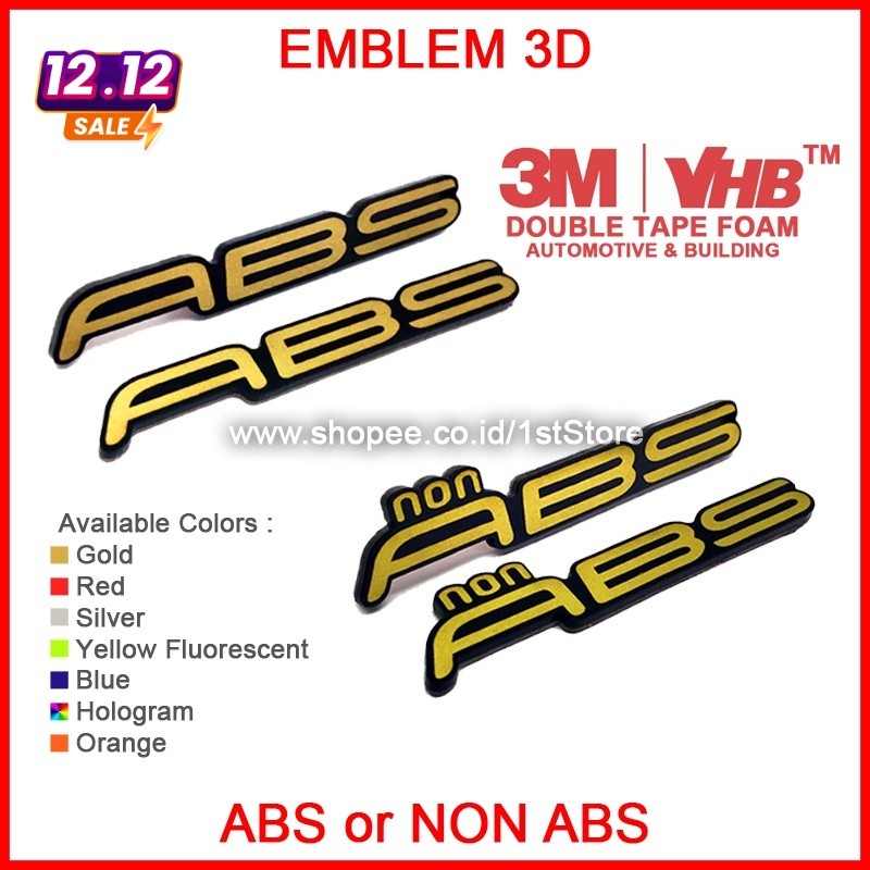 EMBLEM 3D ABS OR NON ABS LOGO TIMBUL YAMAHA NMAX AEROX XMAX LEXI ALL NEW OLD HONDA ADV PCX VARIO CBR