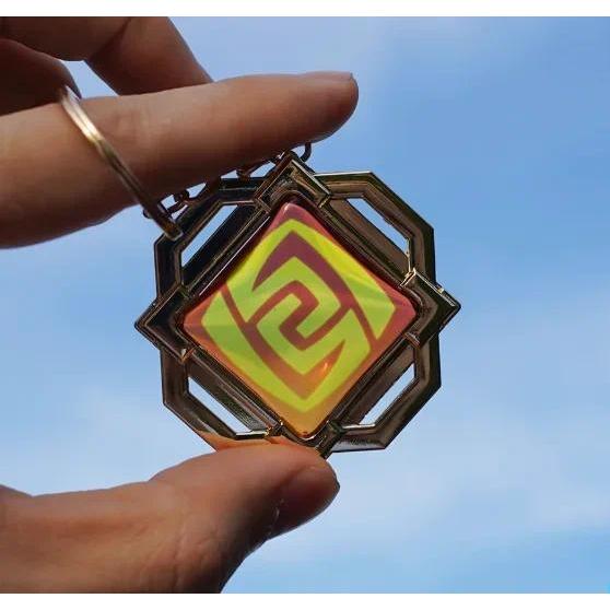 Genshin Impact Court of Fontaine Vision Furina Weapon Chinese Game Periphery Glass Model Keychain Ca