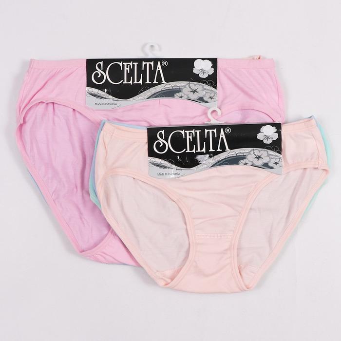 Scelta - 3Pcs Celana Dalam Wanita Basic Panty Cd Sc 421 Mini - M