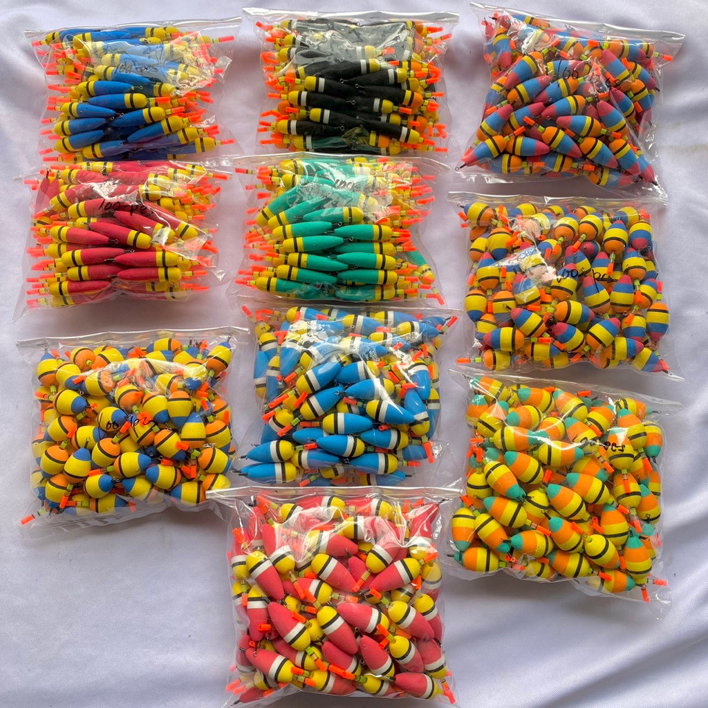 CANDUSHOP isi 100 (perpack) Pelampung Pancing Busa Spon Starlet / Kumbul Sensitif Type Panjang / lon