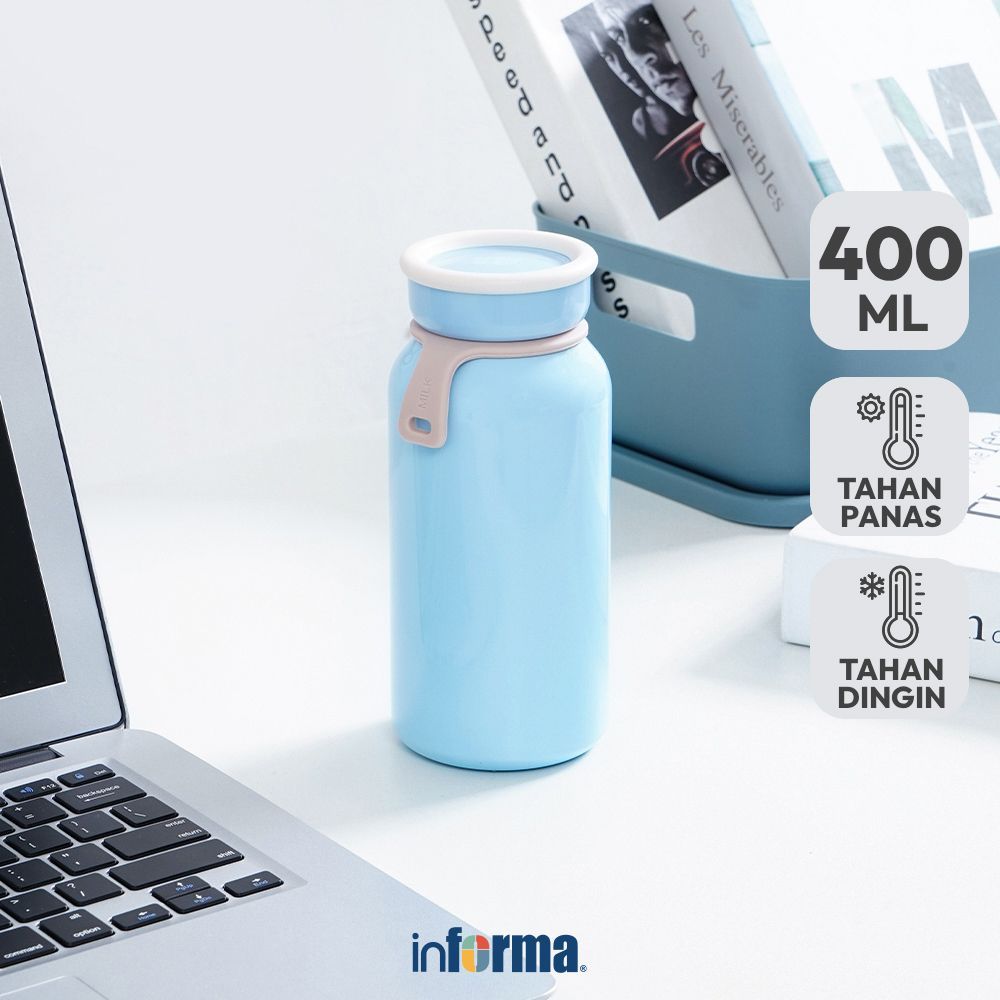 Informa Appetite Furo Botol Vacuum Flask Stainless Steel 400 ml - Biru Tumbler Botol Air Tempat Minu