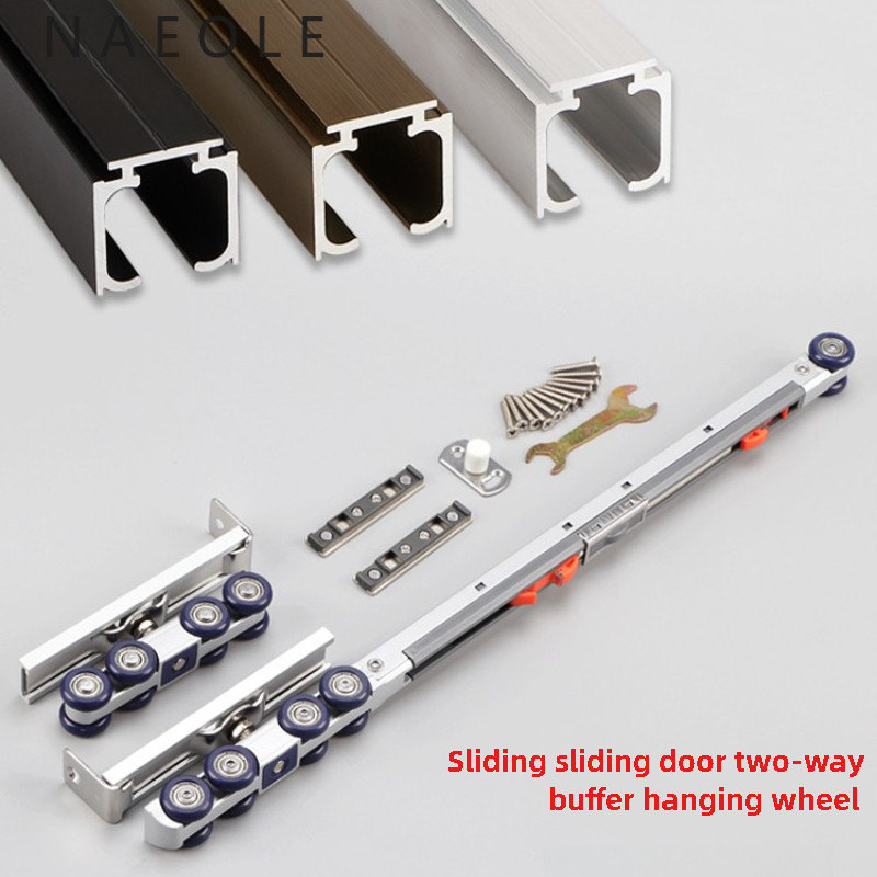 Silent Bidirectional Buffering Suspension Wheel Suspension Rail Glass Sliding Door Rail Upper Rail K