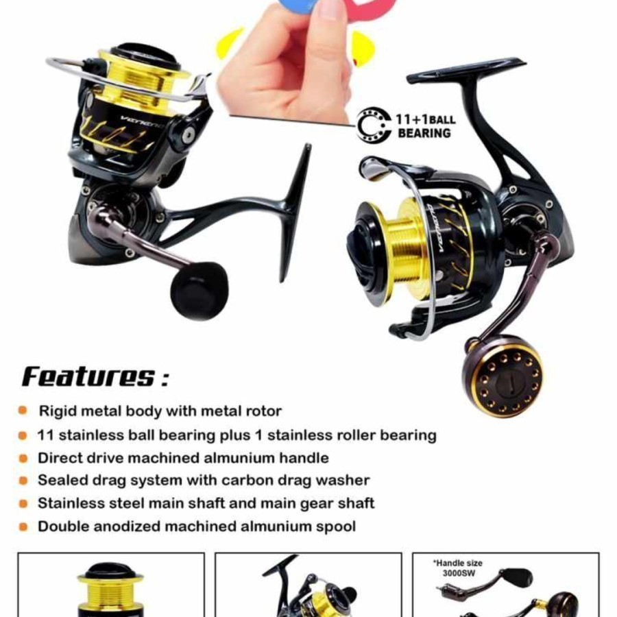 Reel Kamikaze Veneno Sw 800 1000 3000 4000 - 800