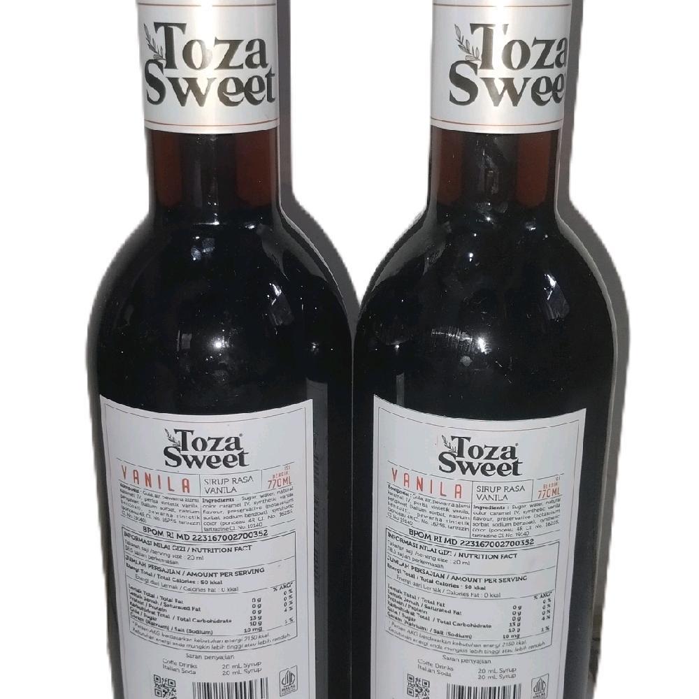 Toza Sweet Sirup Vanilla Premium 770ml - Syrup vanilla Segar untuk Mocktail & Coffee - Nikmati Minum