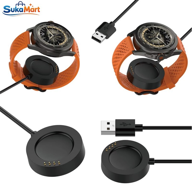 Kabel Charger Power Smartwatch Magnetik 2 Pin Dock Charger Untuk Hiwatch T55 X6 X7 T500 T500+ Series