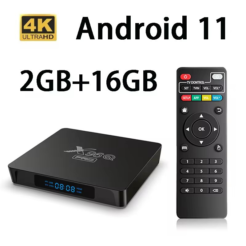TV Box Android 11 X96Q Pro Allwinner H313 Quad-core Cortex™-A53 2GB 16GB 4G WiFi HD 4K Smart Mea Pla
