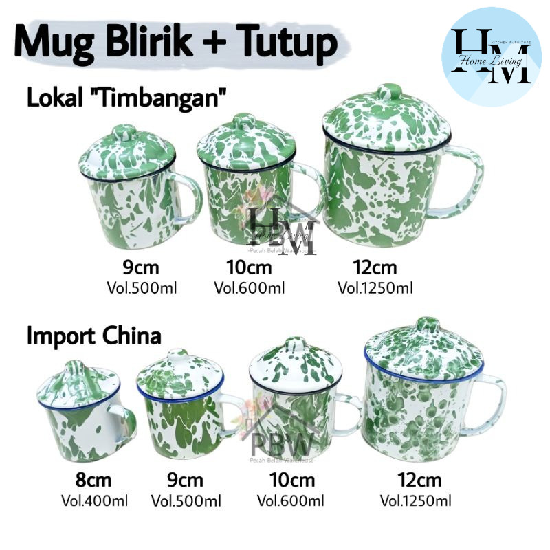 CODCangkir Seng Blirik 8cm 9cm 10cm 12cm / Mug Blirik / Cangkir Blirik / Mug Jadul home  living 212