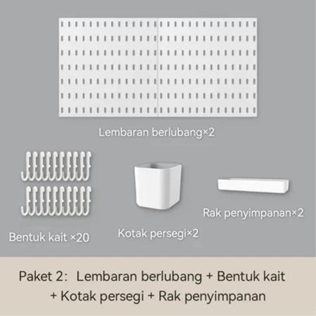 Pegboard Papan Dinding Tempel Pegboard Dekorasi Rak Gantung Dinding Pegboard Dinding - DDB-2