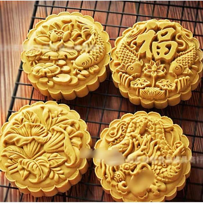 Mooncake Mold Bermacam Bentuk Fu Alat Membuat Mooncake dengan Desain Unik dan Menarik - Cetakan Moon