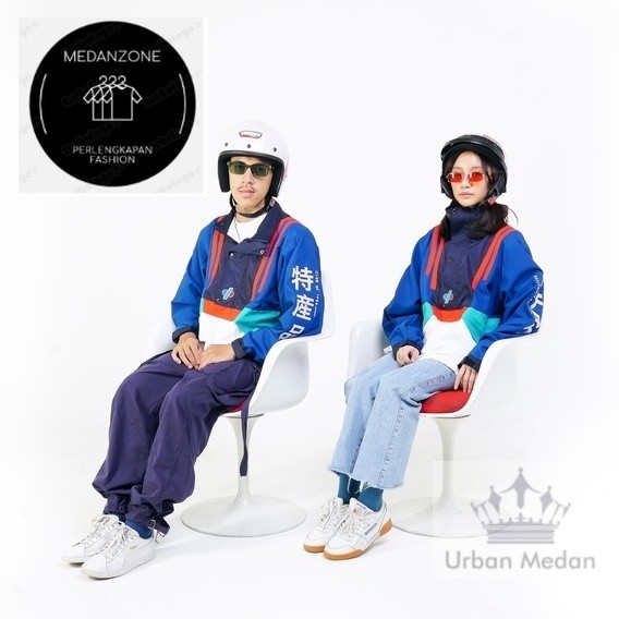 CLUB of 1986 SIGNATURE EIICHIRO RETRO WINDBREAKER / JAKET VINTAGE JEPANG COLORBLOCK BOMBER COLOURBLO