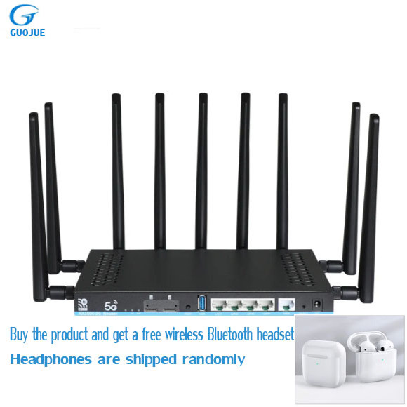 SZGJ Dual SIM Card 5G Router 2*SIM Wifi6 3000Mbps Openwrt DDR4 1GB 4*LAN USB30 5G Modem MUMIMO 4T4R 