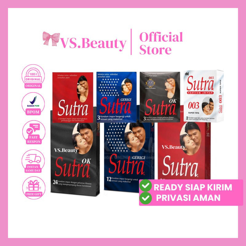 READY ( COD ) TERMURAH (PRIVASI AMAN) Kondom Sutra Merah / Sutra Hitam / Sutra Gerigi / Sutra Plus /
