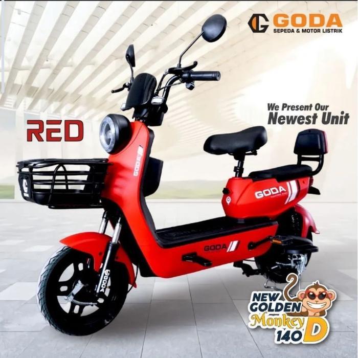 Sepeda Listrik GODA GD-140D NEW - Hitam, L