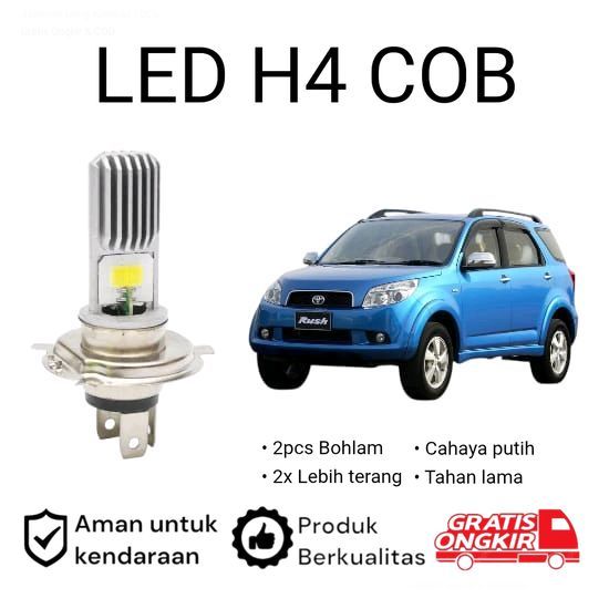 2pcs Lampu Utama LED H4 COB Mobil Toyota Rush 2007 2012 A.sby