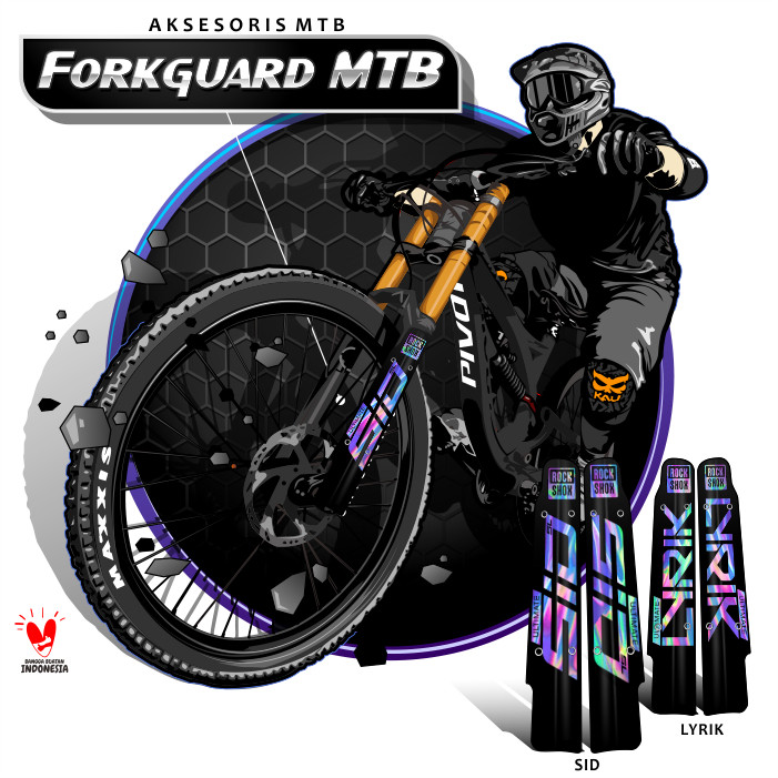 SPECIAL MOTIF SIMPEL ROCKSHOCK / FORK GUARD / AKSESORIS MTB / PELINDUNG SKOK DEPAN SEPEDA MTB
