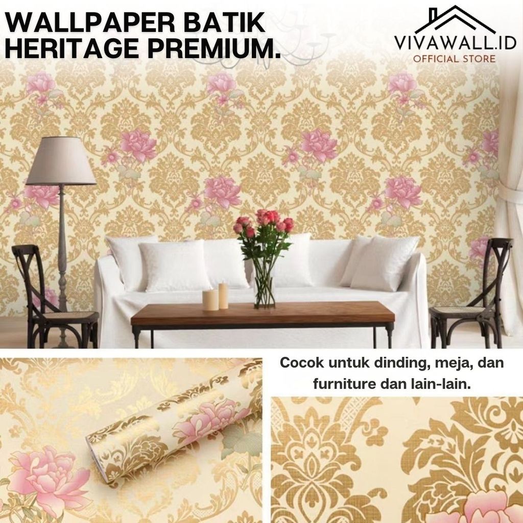 Wallpaper Dinding Stiker Vintage Batik Classic Mewah Luxury COD Klasik Old Money CY GH039 GH023 GH02