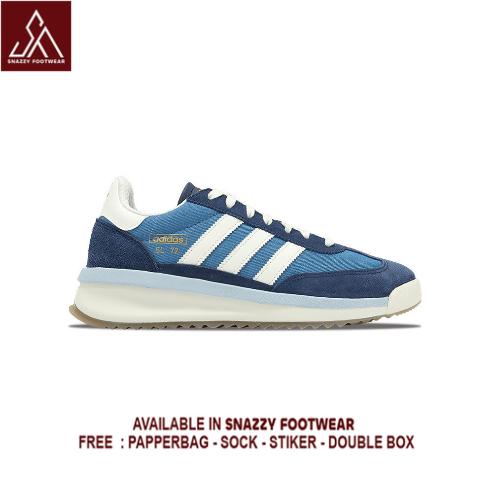 Sepatu Sneakers Adidas Sl72 Boost Denim Navy Blue 100% Original Unisex