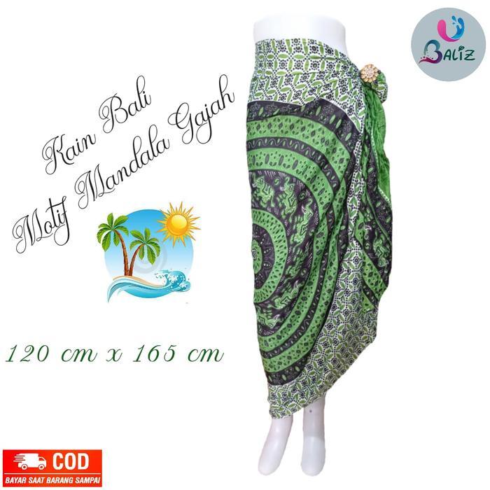 kaian bali - kaian pantai - kaian santai - sarung pantai motif gajah - Orange