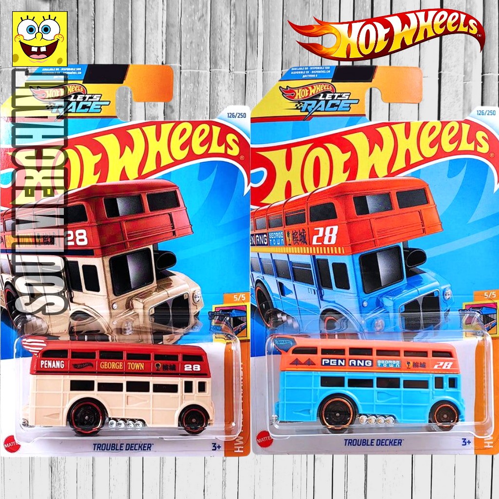 Hot Wheels Trouble Decker Biru London Bus Original