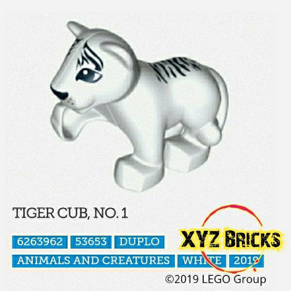 LEGO PARTS 6263962 Animal - DUPLO Tiger Baby Cub White