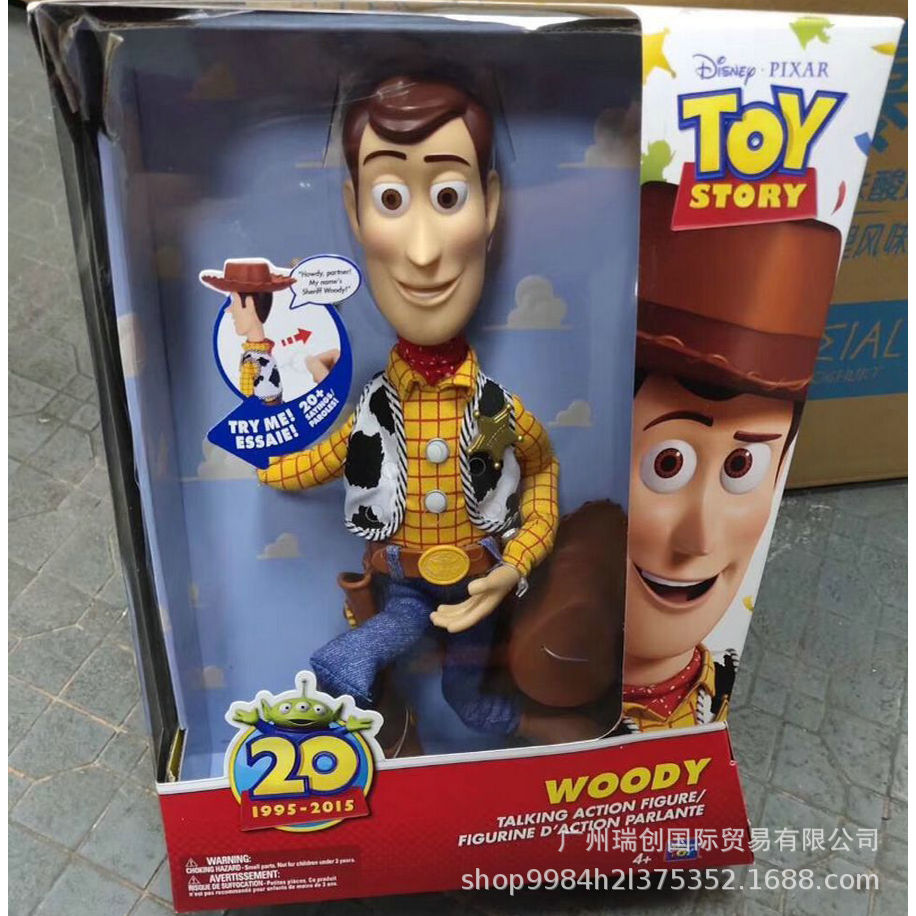 Toy Story 20th Anniversary Cowboy Woody ​Figure Jessie Figures Pull Line Talk Interactive Buzz Light