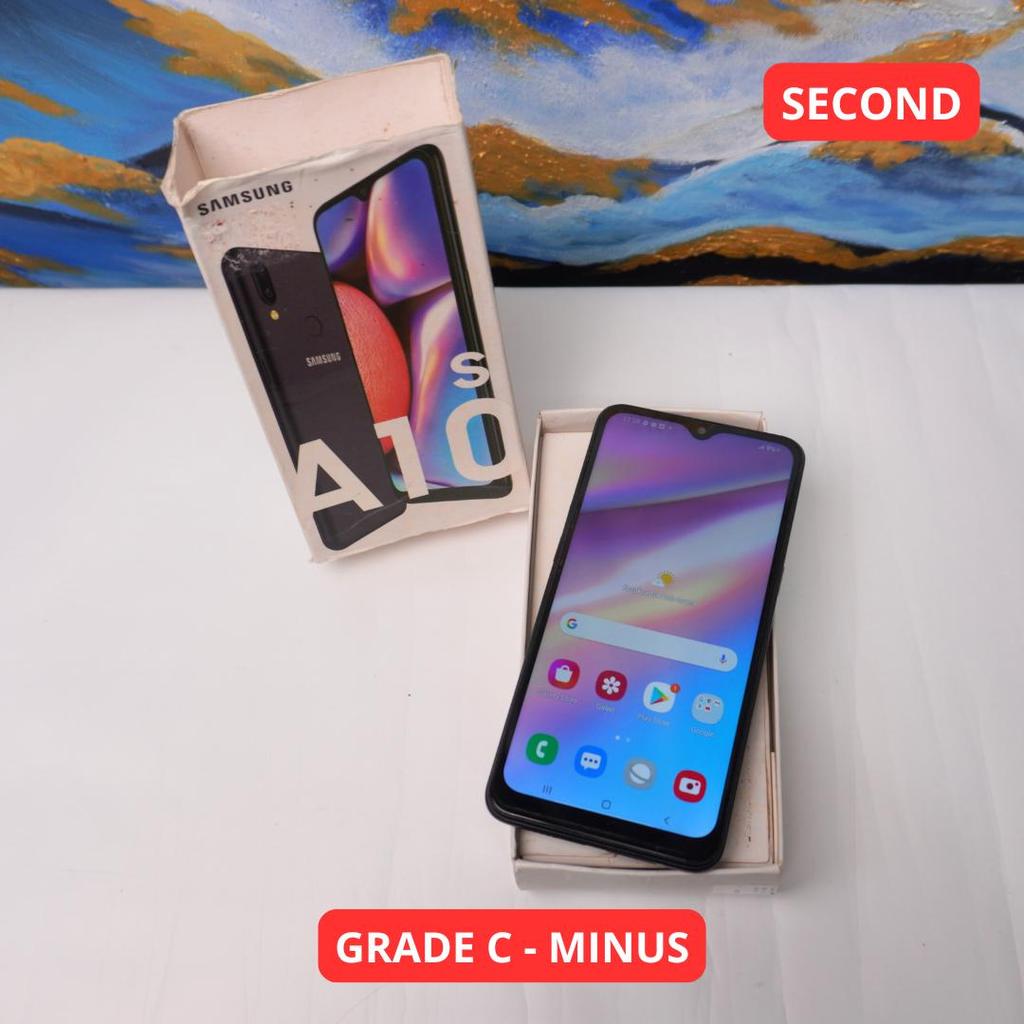 SAMSUNG A10S 2/32 GB GRADE C - MINUS HP SECOND ORIGINAL SINAR MUTIARA CELL