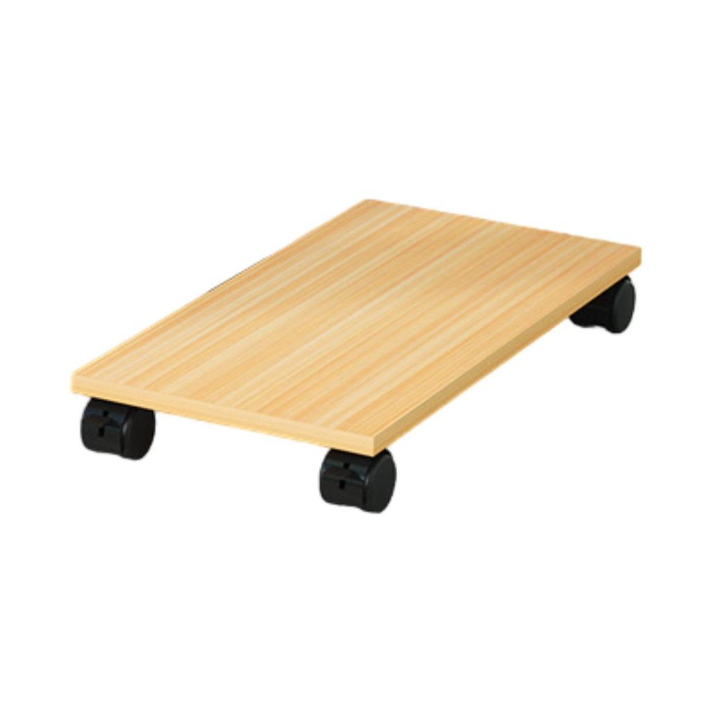 Desktop CPU Wooden Rolling Stand with 4 Caster Wheels Practical Sturdy Portable PC Stand Computer Ca