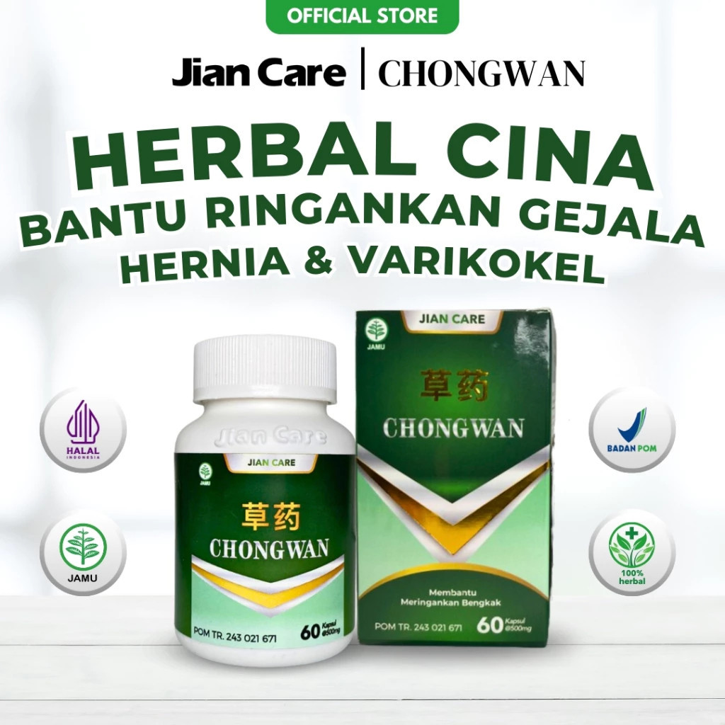 Jian Care Chongwan - Obat Herbal Cina Bantu Ringankan Gejala Hernia dan Varikokel