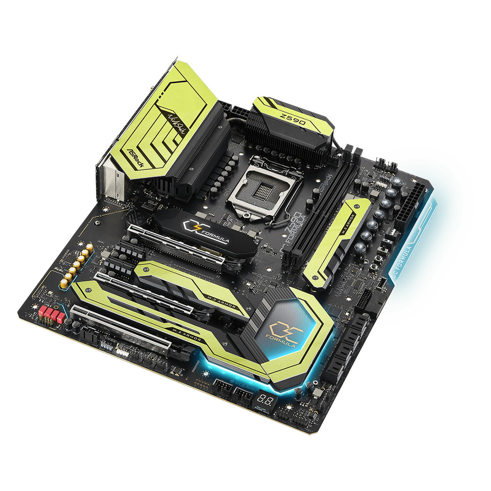 ASROCK  Z590 OC Formula Motherboard LGA 1200 Intel Z590 DDR4 PCIe 40 Ultra M2 WiFi 6E EATX support i