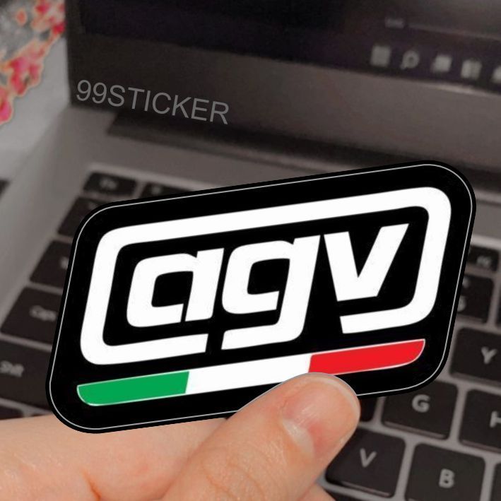 Stiker Agv, Logo Agv, Stiker Helm, Stiker Motor, Rossi, Stiker Putih Dan Hologram