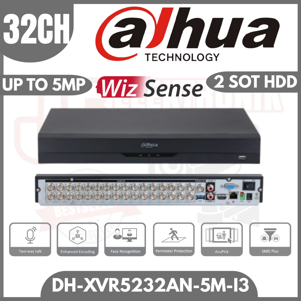 DVR 32 CHANNEL DAHUA UP TO 5MP DH-XVR5232AN-I3 ORIGINAL GARANSI RESMI