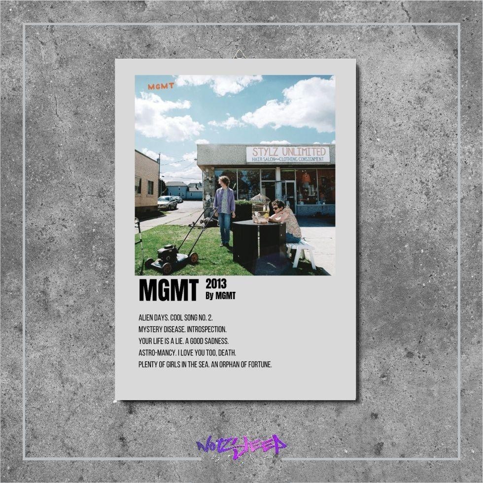 Poster dinding  kayu Album cover musik  MGMT by MGMT