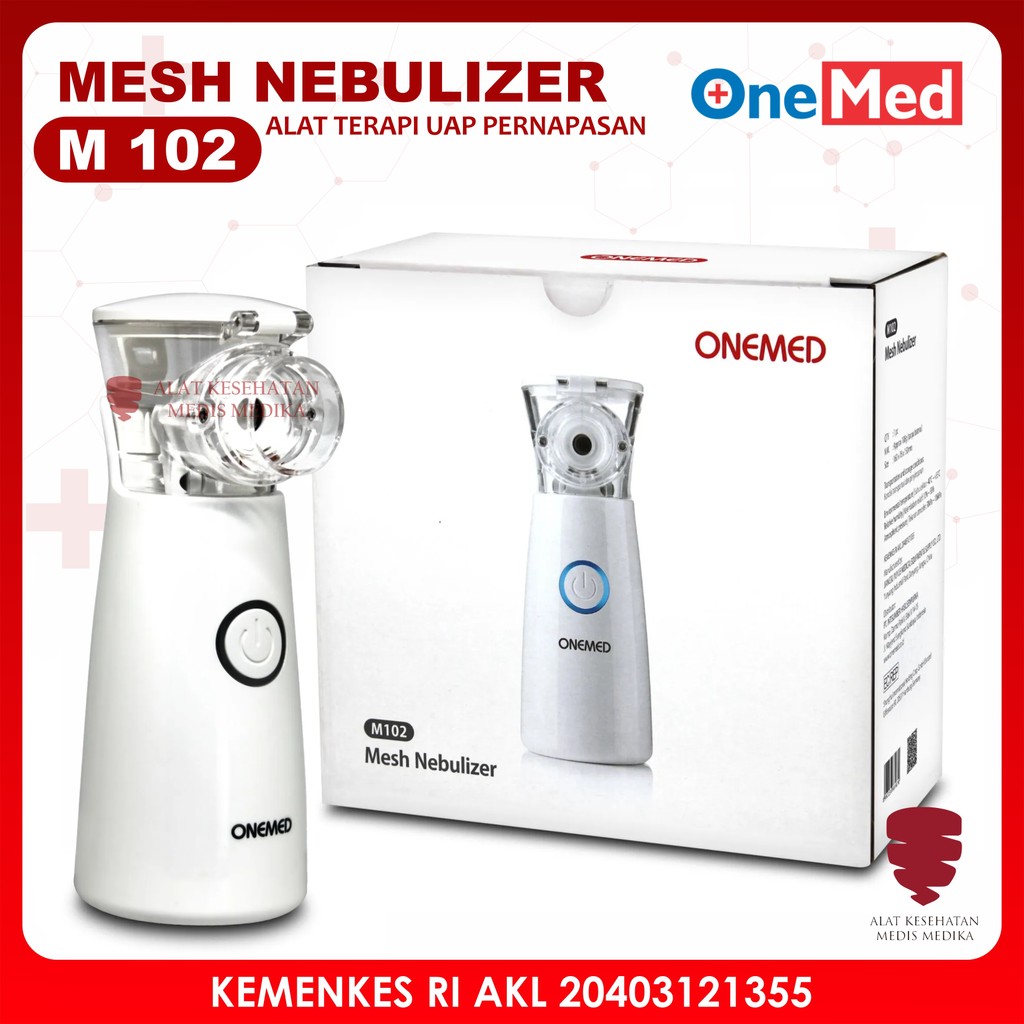 Mesh Nebulizer Alat Uap Bantu Pernafasan Compressor Nebuliser Portable