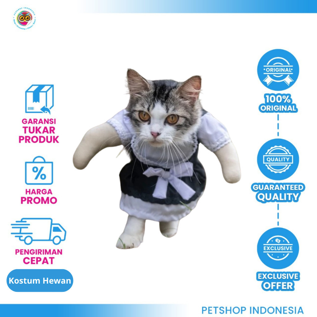 Kostum Nanny untuk Kucing - Baju Kucing