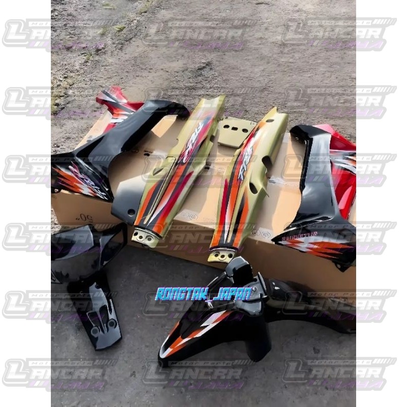 full set bodi halus fiz r f1zr fizr milenium gold oren hitam cover body fiz r f1zr fizr milenium ore