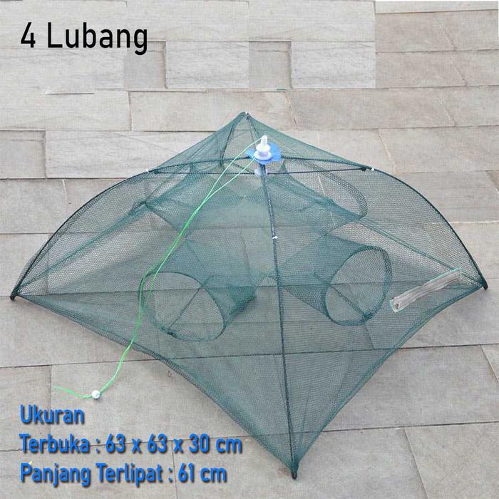 Bubu Ikan Model Payung Lipat Alat Pancing Jaring Perangkap Udang Hexagonal Nilon 4/6/8/10/12/16/20 H
