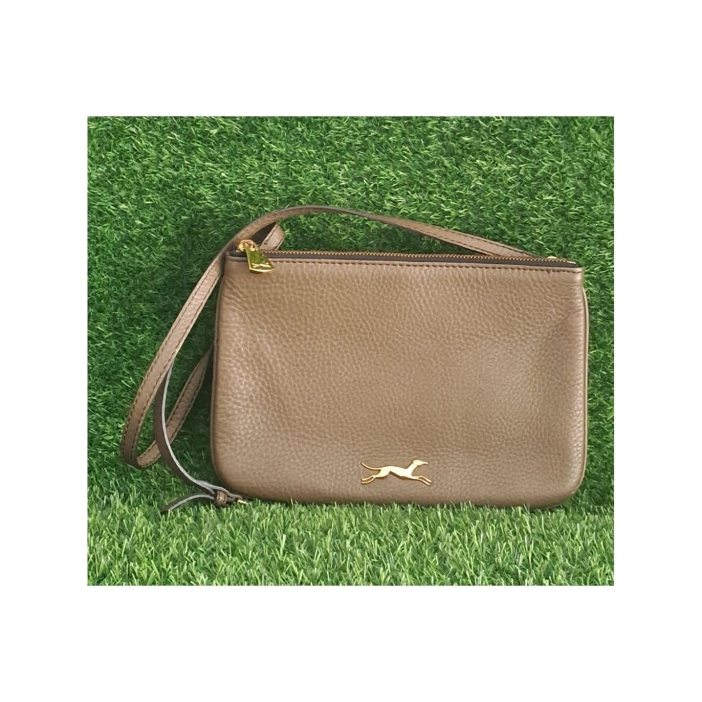 Tas Selempang Kulit Wanita Hijau BYL* Seken P24x17cm