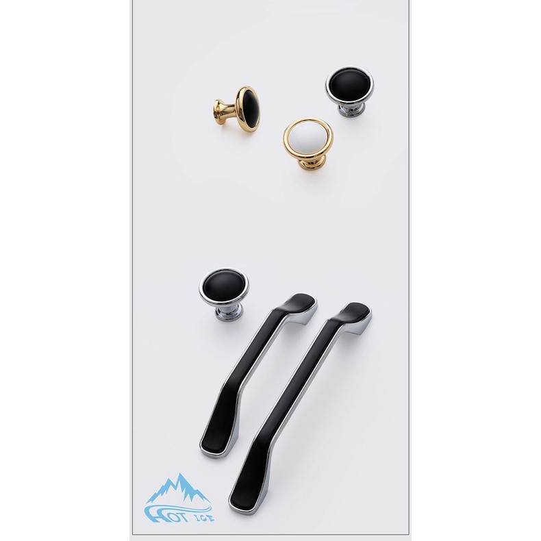 Tarikan Laci Handle lemari Handle Gold Putih Hitam  Knob Knop Gagang Pintu Lemari Pegangan