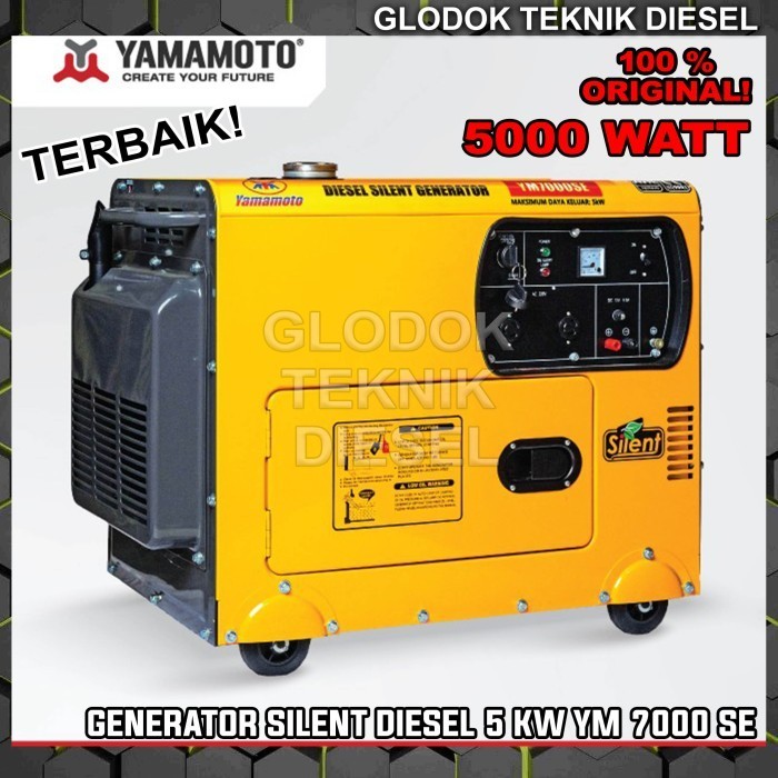 IRH YAMAMOTO Genset Silent Diesel 5 Kw 5000 Watt Solar YM 7000 SE Terbaik