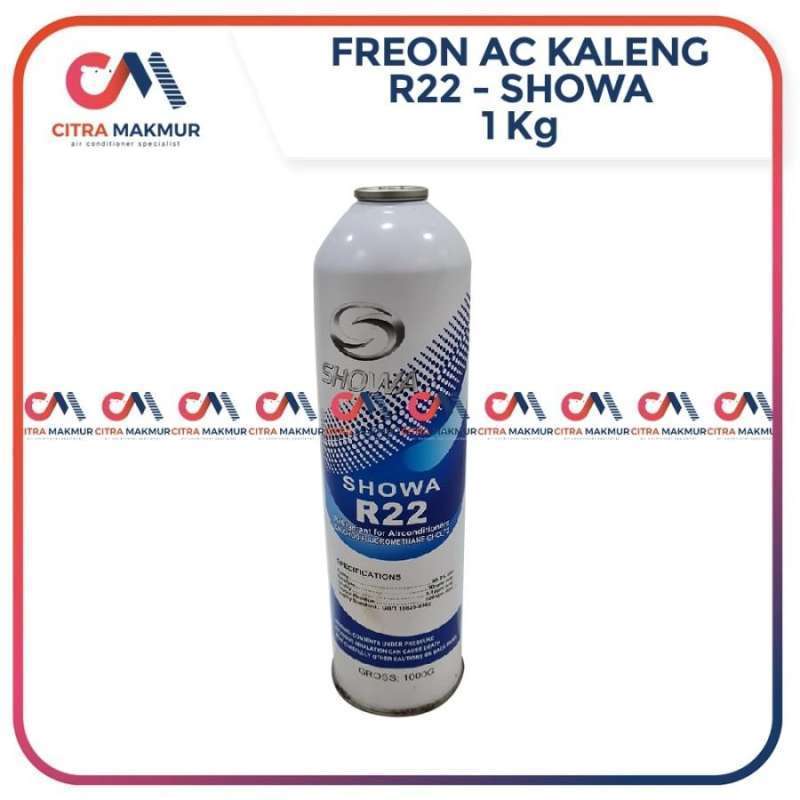 Freon R22 Kaleng Showa original Refrigrant AC R 22 Tabung Can Isi 1 kg