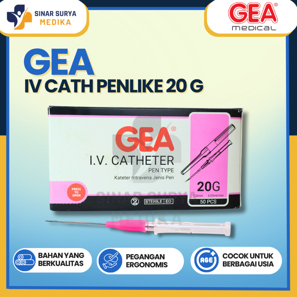 GEA I.V Catheter Penlike - Jarum Infus - Kateter Penlike - 20G