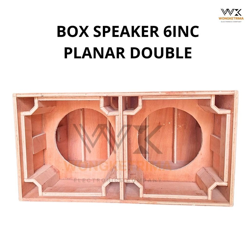 Box Speaker 6 Inch Planar Double Kayu Lapis Tebal 9mm Dimensi 30x41x21 Enclosure 6 In Handmade
