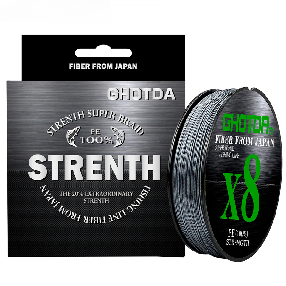 GHOTDA 100M Braid PE Fishing Line 8 Strand 12 Strands 0.6#-6.0# Far Casting Distance Super Strong  1