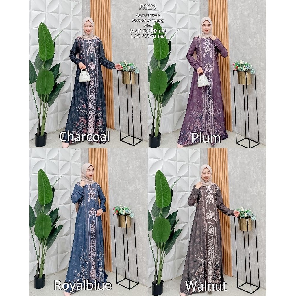 Ribyka R324 Gamis Fardah Printing